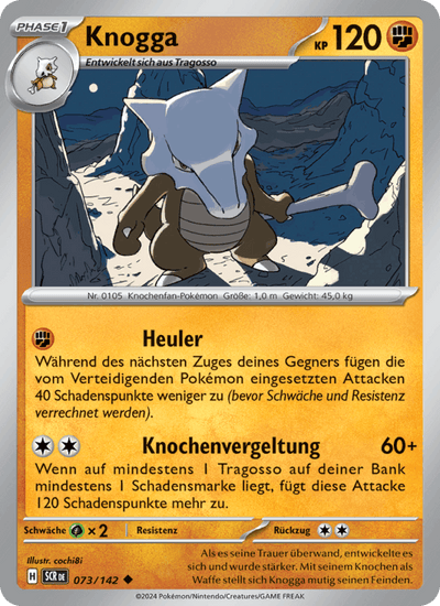 Knogga 073/142 Stellarkrone Pokémon Karte