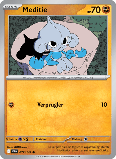 Meditie 077/142 Stellarkrone Pokémon Karte