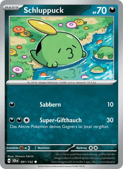 Schluppuck 091/142 Stellarkrone Pokémon Karte