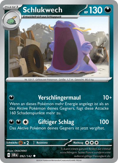 Schlukwech 092/142 Stellarkrone Pokémon Karte