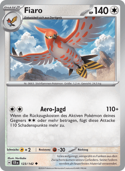 Fiaro 123/142 Stellarkrone Pokémon Karte
