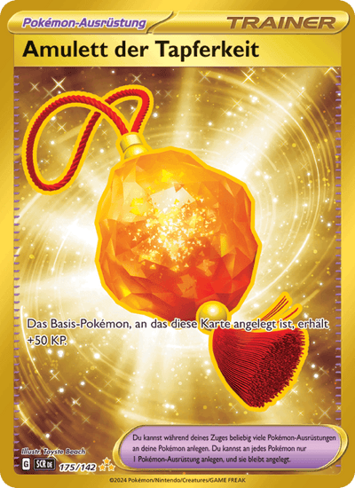 Amulett der Tapferkeit 175/142 Stellarkrone Pokémon Karte