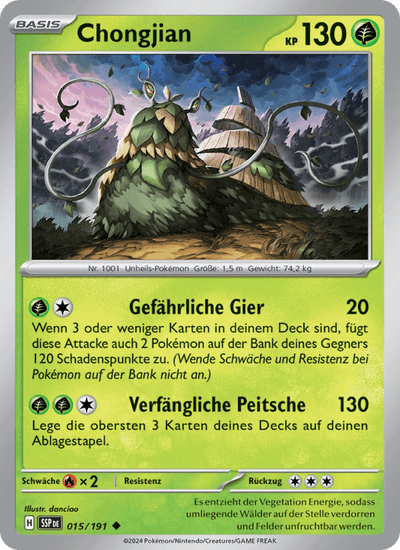Chongjian 015/191 Stürmische Funken Pokémon Karte