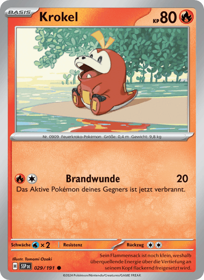 Krokel 029/191 Stürmische Funken Pokémon Karte