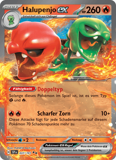 Halupenjo-ex 037/191 Stürmische Funken Pokémon Karte