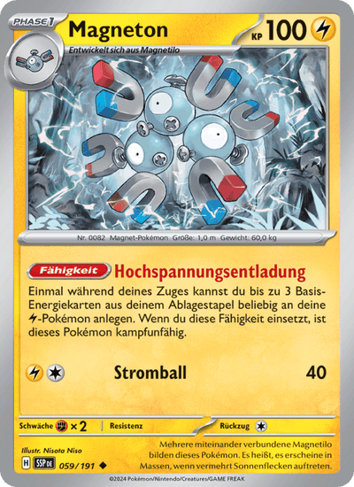 Magneton 059/191 Stürmische Funken Pokémon Karte