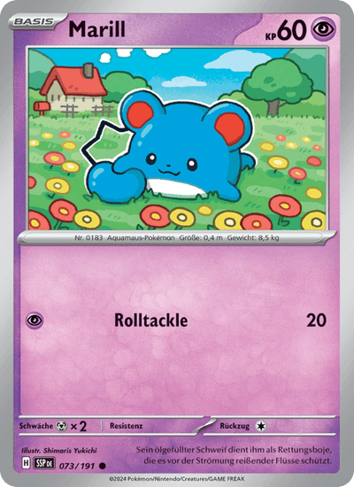 Marill 073/191 Stürmische Funken Pokémon Karte