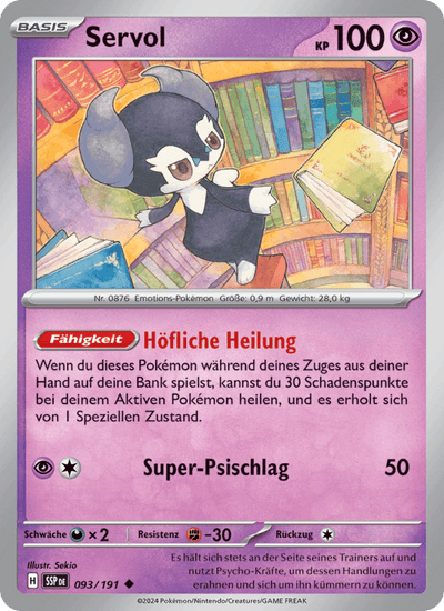 Servol 093/191 Stürmische Funken Pokémon Karte