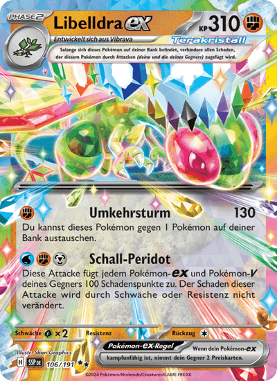 Libelldra-ex 106/191 Stürmische Funken Pokémon Karte