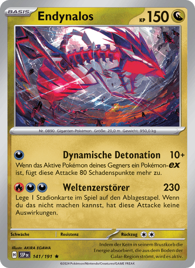 Endynalos 141/191 Stürmische Funken Pokémon Karte
