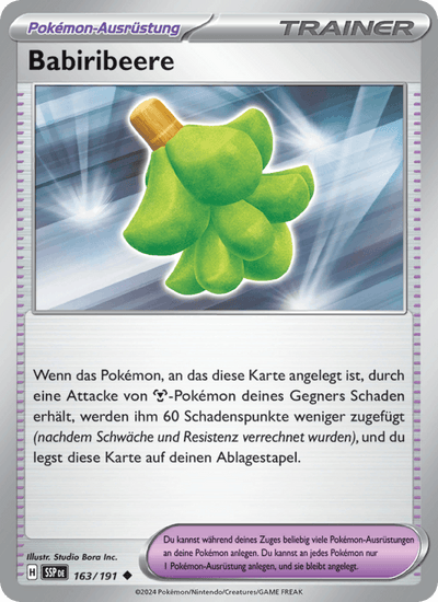 Babiribeere 163/191 Stürmische Funken Pokémon Karte