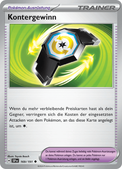 Kontergewinn 169/191 Stürmische Funken Pokémon Karte
