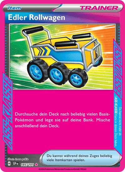 Edler Rollwagen 185/191 Stürmische Funken Pokémon Karte