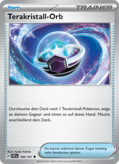 Terakristall-Orb 189/191 Stürmische Funken Pokémon Karte