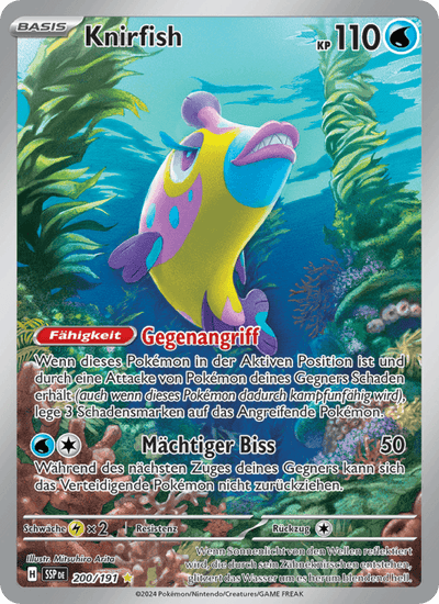 Knirfish 200/191 Stürmische Funken Pokémon Karte