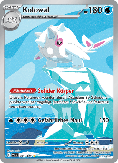 Kolowal 201/191 Stürmische Funken Pokémon Karte
