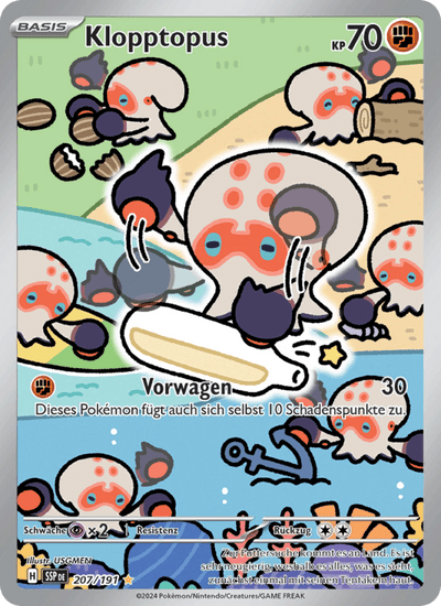 Klopptopus 207/191 Stürmische Funken Pokémon Karte
