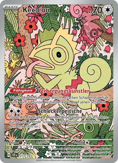 Kecleon 213/191 Stürmische Funken Pokémon Karte