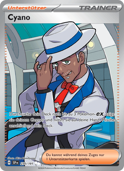 Cyano 230/191 Stürmische Funken Pokémon Karte