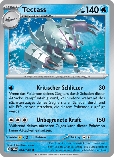 Tectass 026/086 Wachsendes Chaos Pokémon Karte