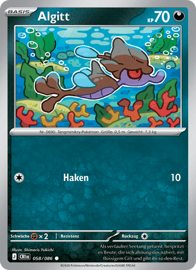 Algitt 058/086 Wachsendes Chaos Pokémon Karte