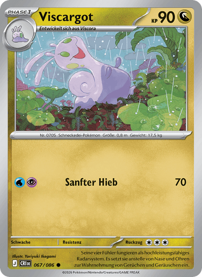 Viscargot 067/086 Wachsendes Chaos Pokémon Karte
