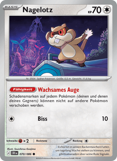 Nagelotz 070/086 Wachsendes Chaos Pokémon Karte