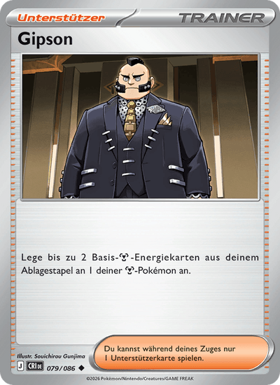 Gipson 079/086 Wachsendes Chaos Pokémon Karte