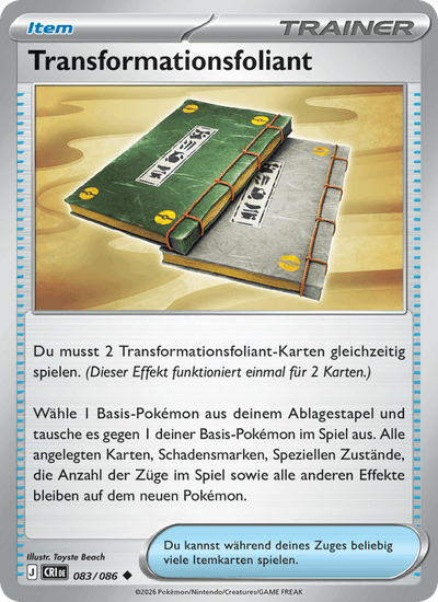 Transformationsfoliant 083/086 Wachsendes Chaos Pokémon Karte
