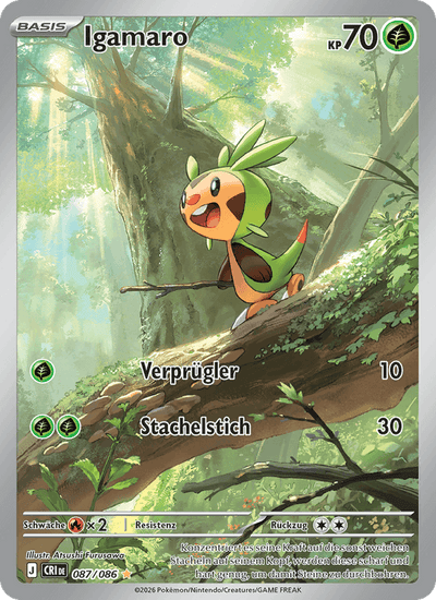 Igamaro 087/086 Wachsendes Chaos Pokémon Karte