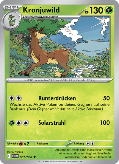 Kronjuwild 007/086 Weiße Flammen Pokémon Karte