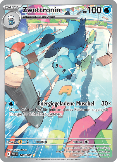 Zwottronin 106/086 Weiße Flammen Pokémon Karte