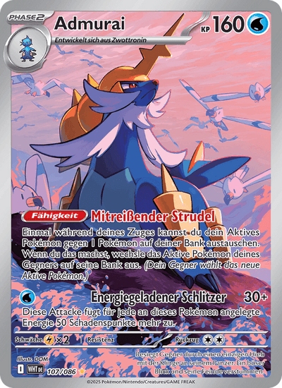 Admurai 107/086 Weiße Flammen Pokémon Karte
