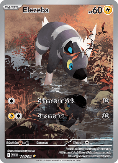 Elezeba 114/086 Weiße Flammen Pokémon Karte