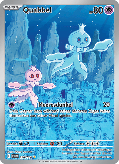 Quabbel 126/086 Weiße Flammen Pokémon Karte