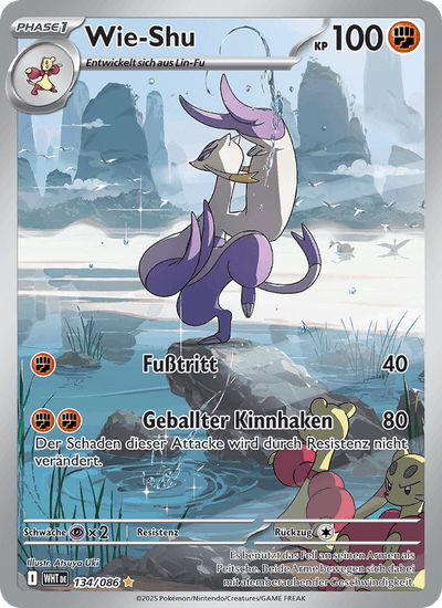 Wie-Shu 134/086 Weiße Flammen Pokémon Karte