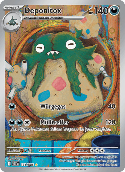 Deponitox 141/086 Weiße Flammen Pokémon Karte