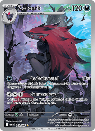 Zoroark 143/086 Weiße Flammen Pokémon Karte