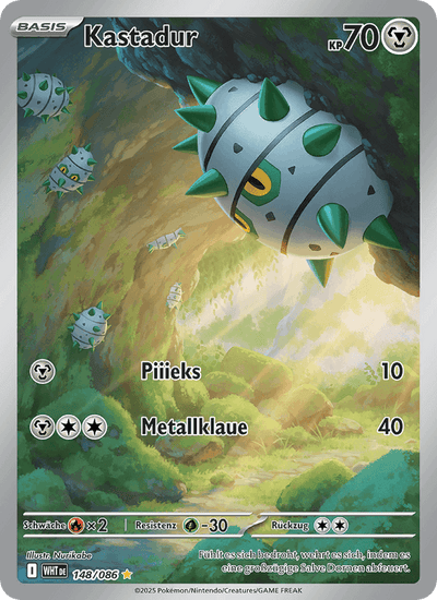 Kastadur 148/086 Weiße Flammen Pokémon Karte