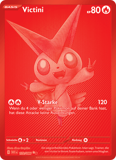 Victini 172/086 Weiße Flammen Pokémon Karte